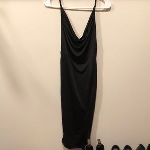 Shein low back black dress